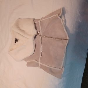 WHBM Faux Shearling Vest, M